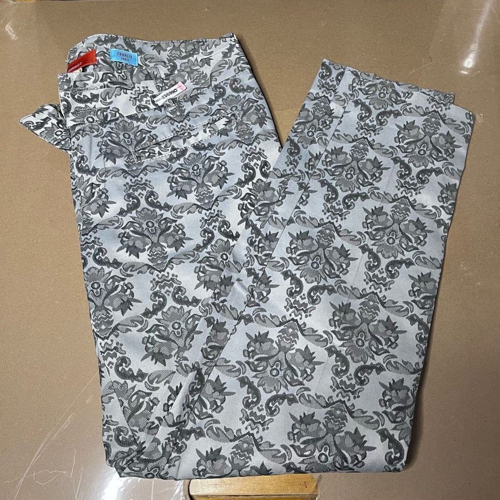 Cartonnier Anthropologie Charlie Brocade ankle pant sz 2